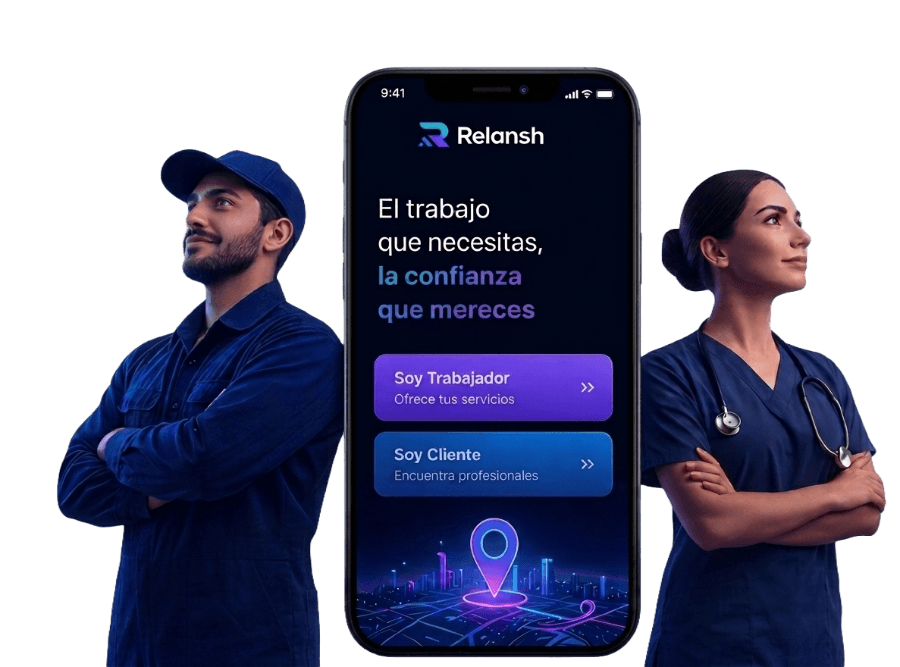 Una clienta y un electricista coordinando un trabajo por la app